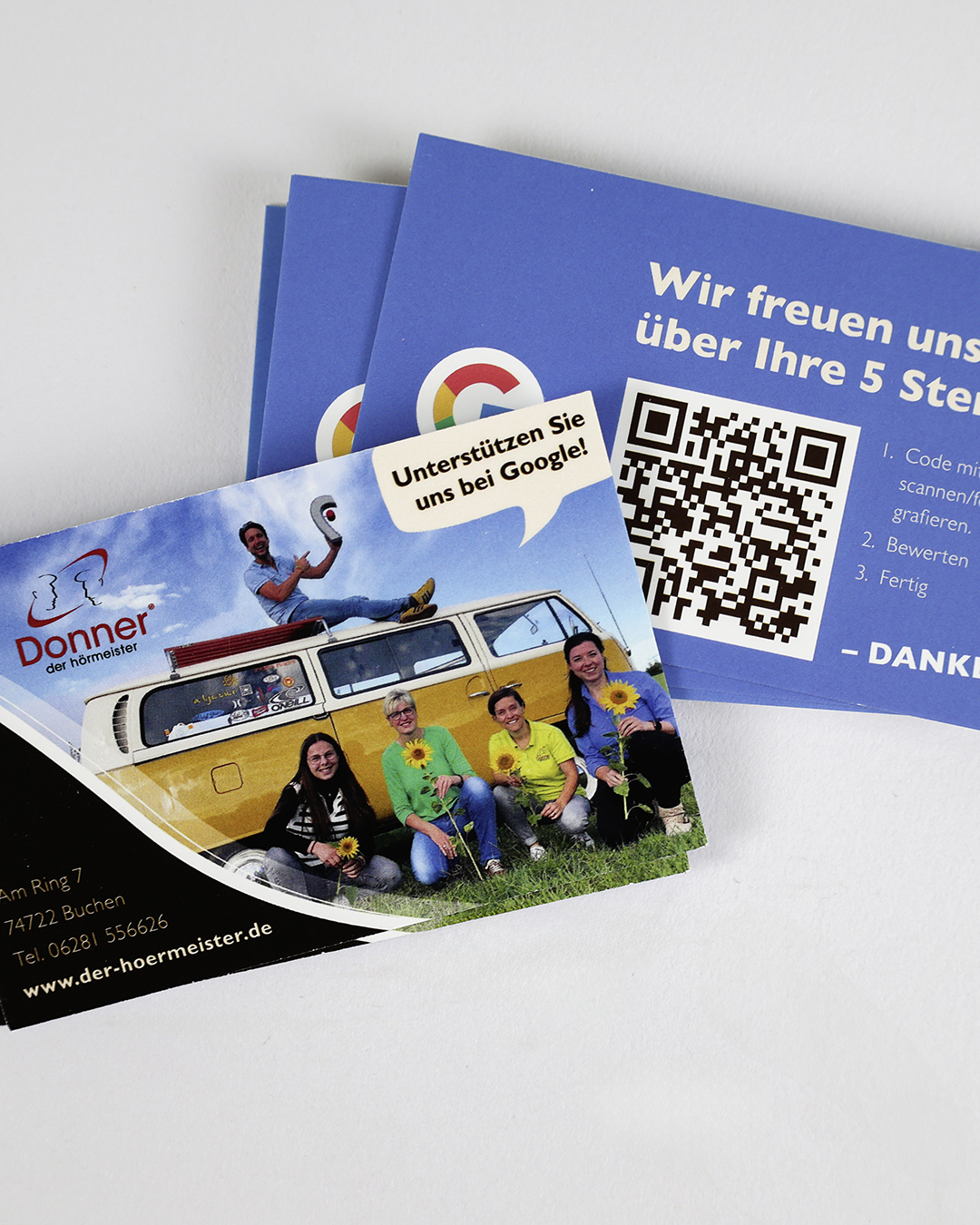 Visitenkarten mit Google Review QR-Code Visitenkarten mit Google Review QR-Code